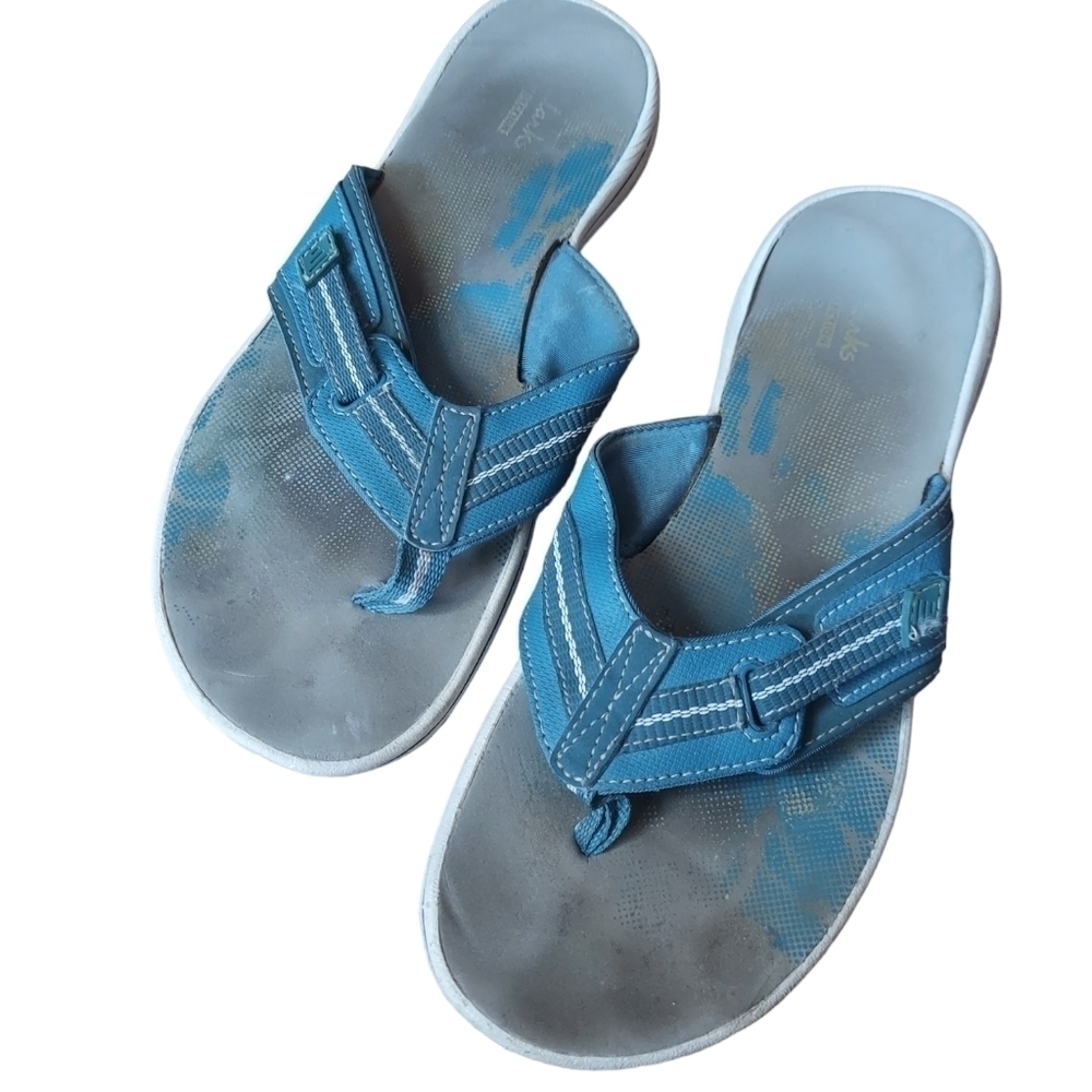8 clarks blue flip flop8 clarks blue flip‎ flop